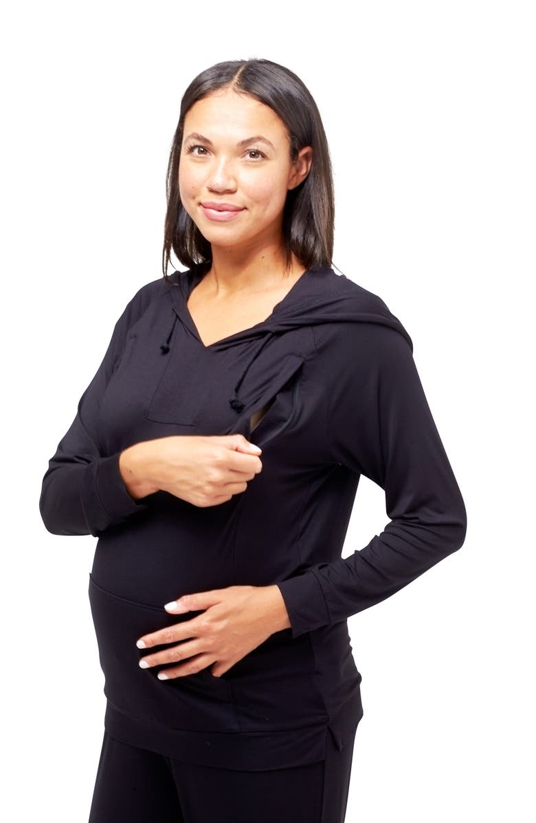 Nom Maternity Simone Maternity/Nursing Hoodie, Alternate, color, 
