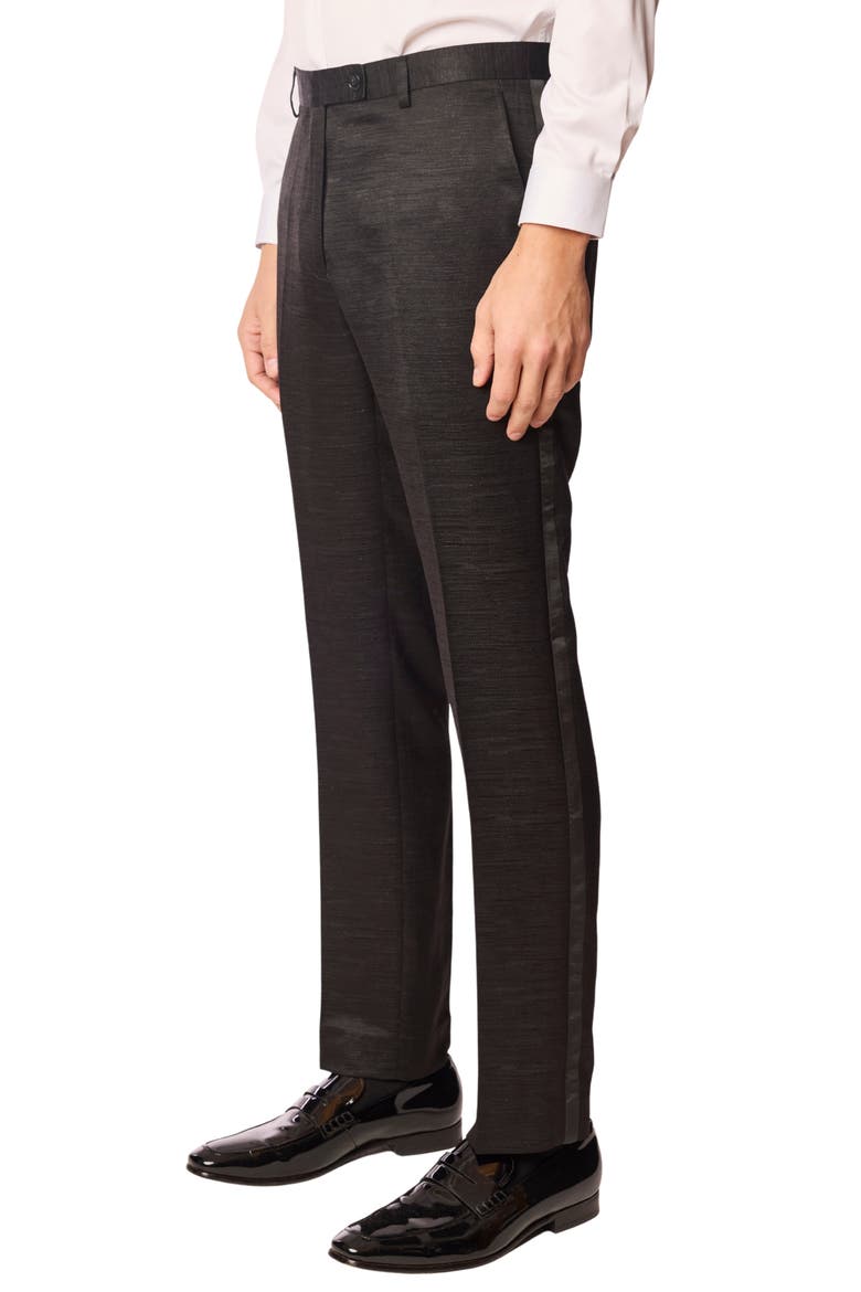Slim Fit Sloane Tuxedo Pants, Alternate, color, BLACK JACQUARD