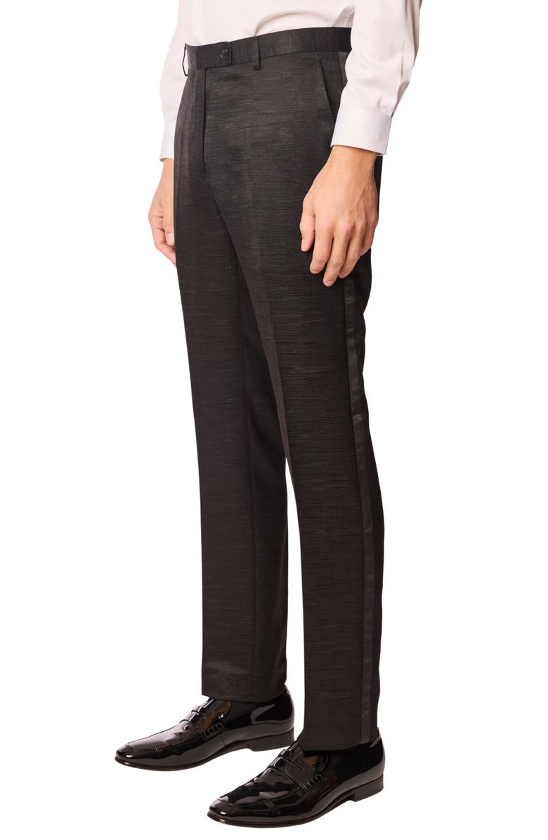 PAISLEY & GRAY Slim Fit Sloane Tuxedo Pants, Alternate, color, Black Jacquard