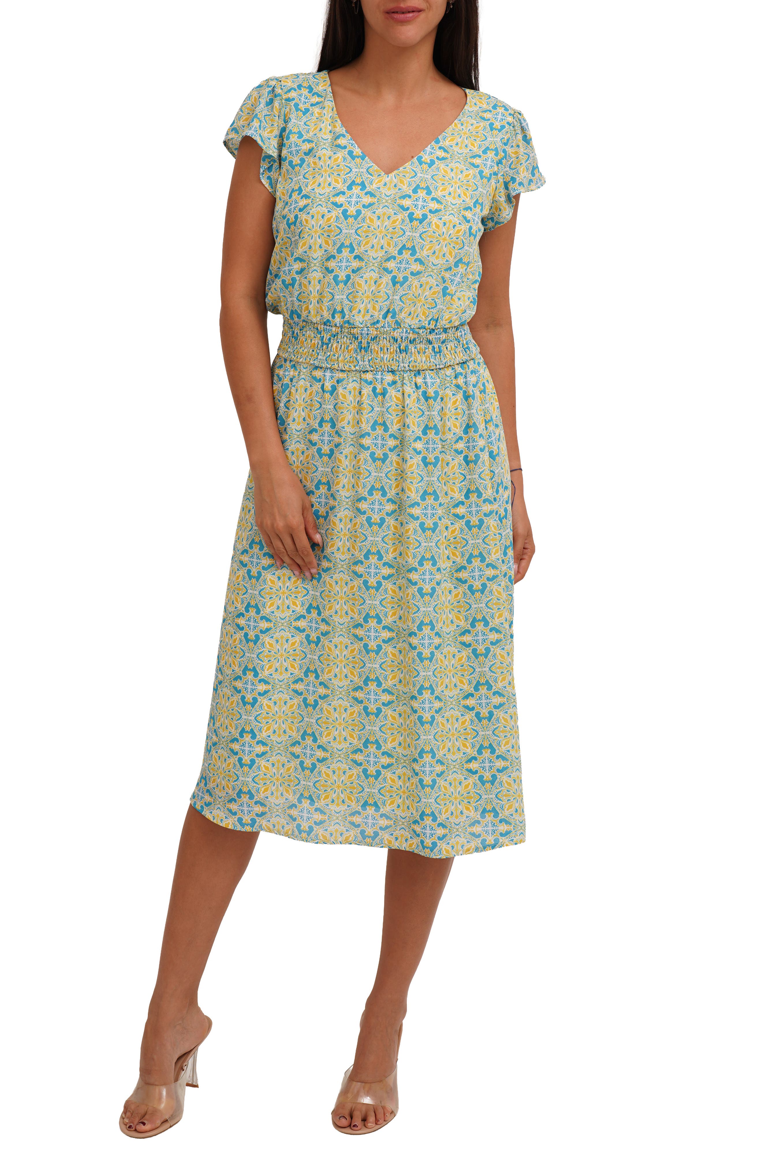 CYRUS Flutter Sleeve Midi Dress