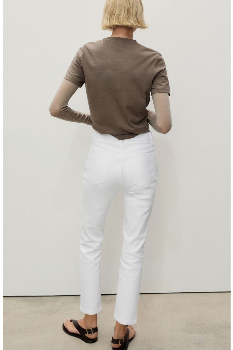 Claudia Crop Slim Fit Jeans, Alternate, color, WHITE
