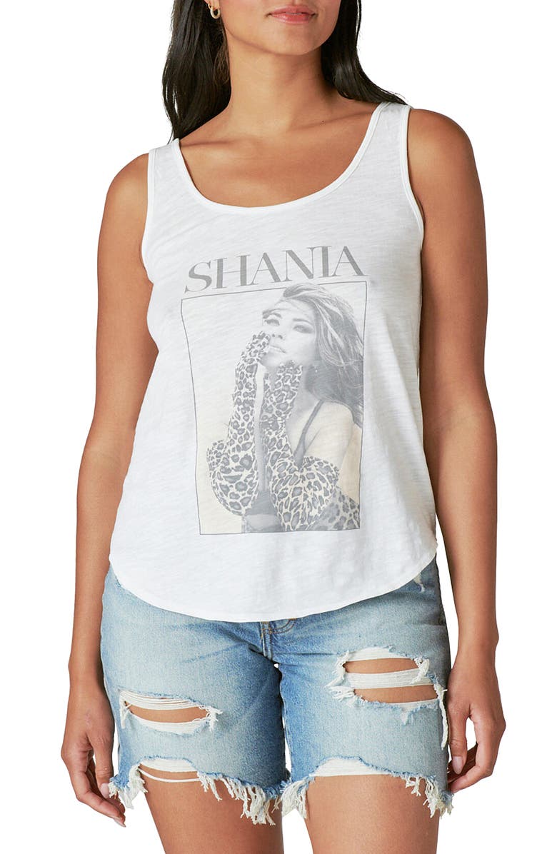Lucky Brand Shania Cotton Graphic Tank, Main, color, 