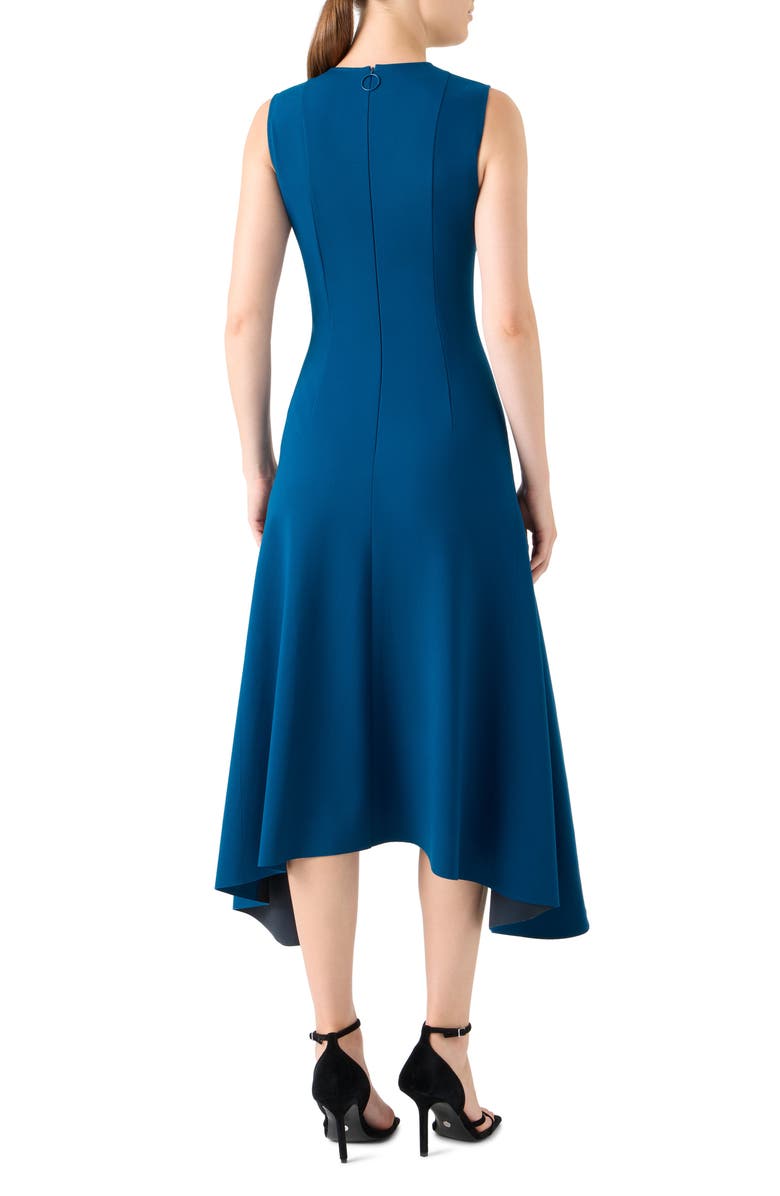 Akris punto Asymmetric Hem Sleeveless Jersey Dress, Alternate, color, Teal