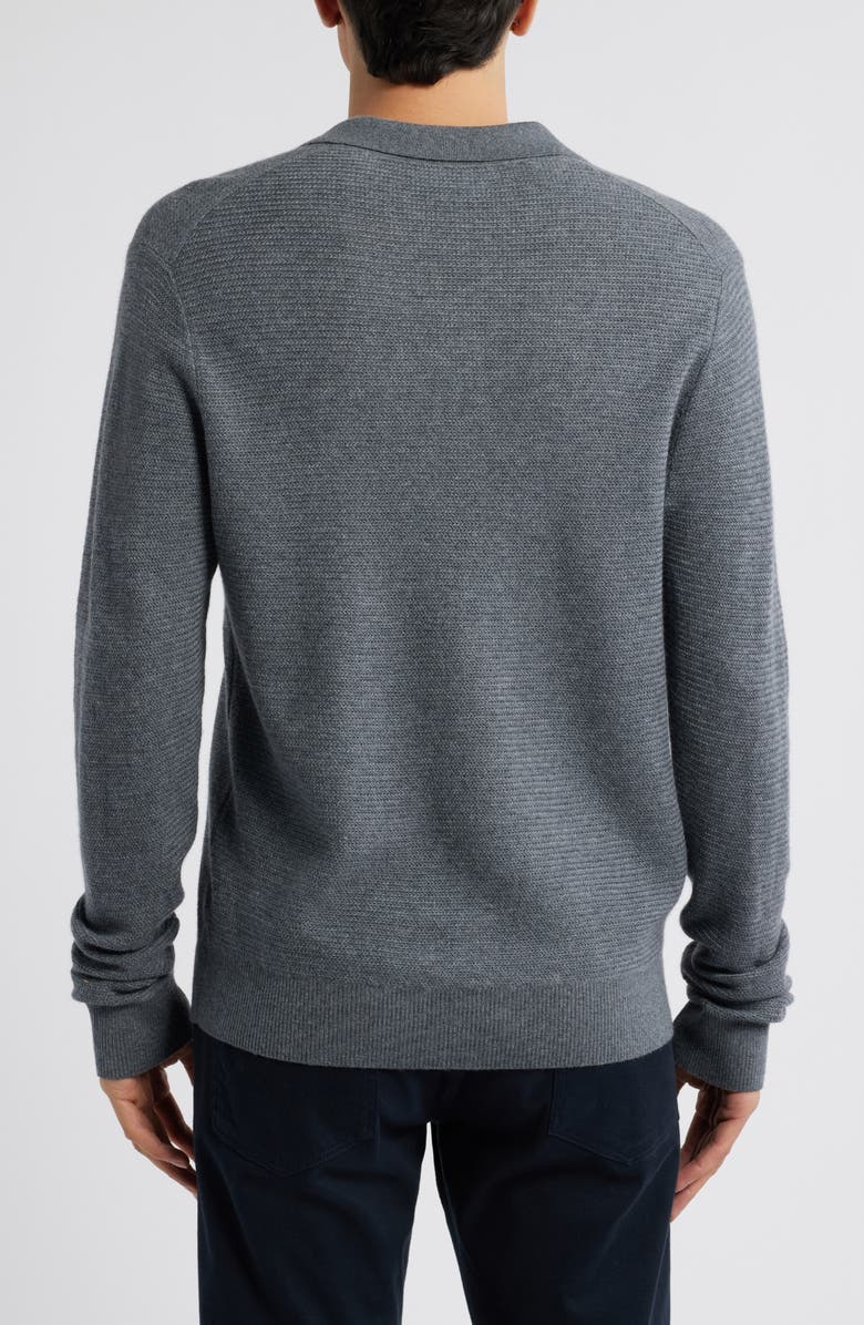 Vince Johnny Collar Wool Polo Sweater, Alternate, color, 