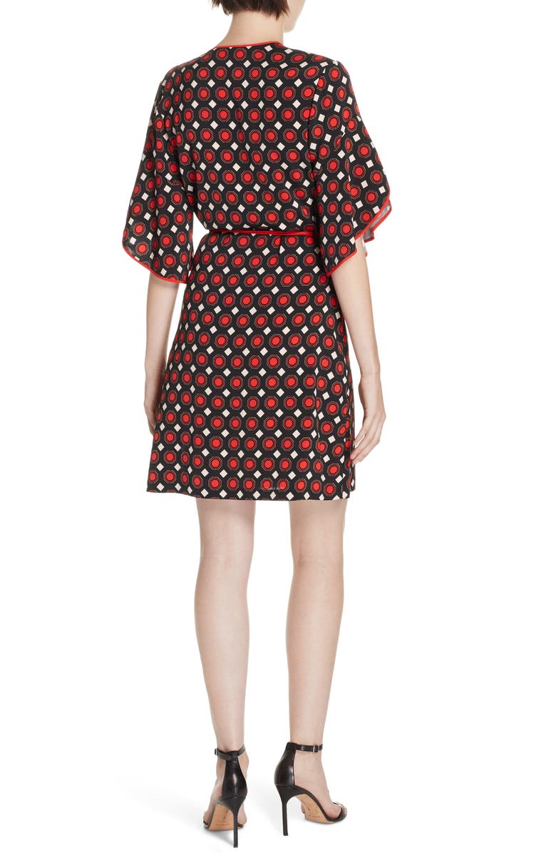 DVF Cinnamon Tulip Sleeve Wrap Dress, Alternate, color,