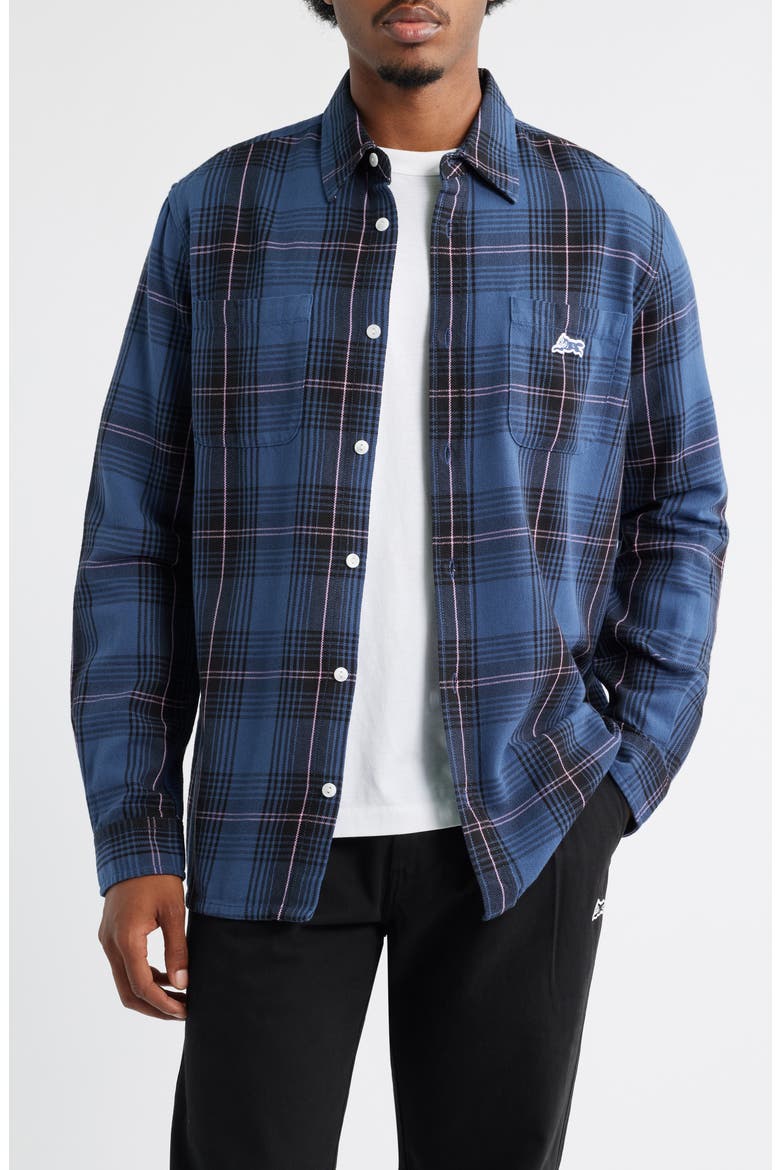 Jacob Flannel Button-Up Shirt, Main, color, SARGASSO S