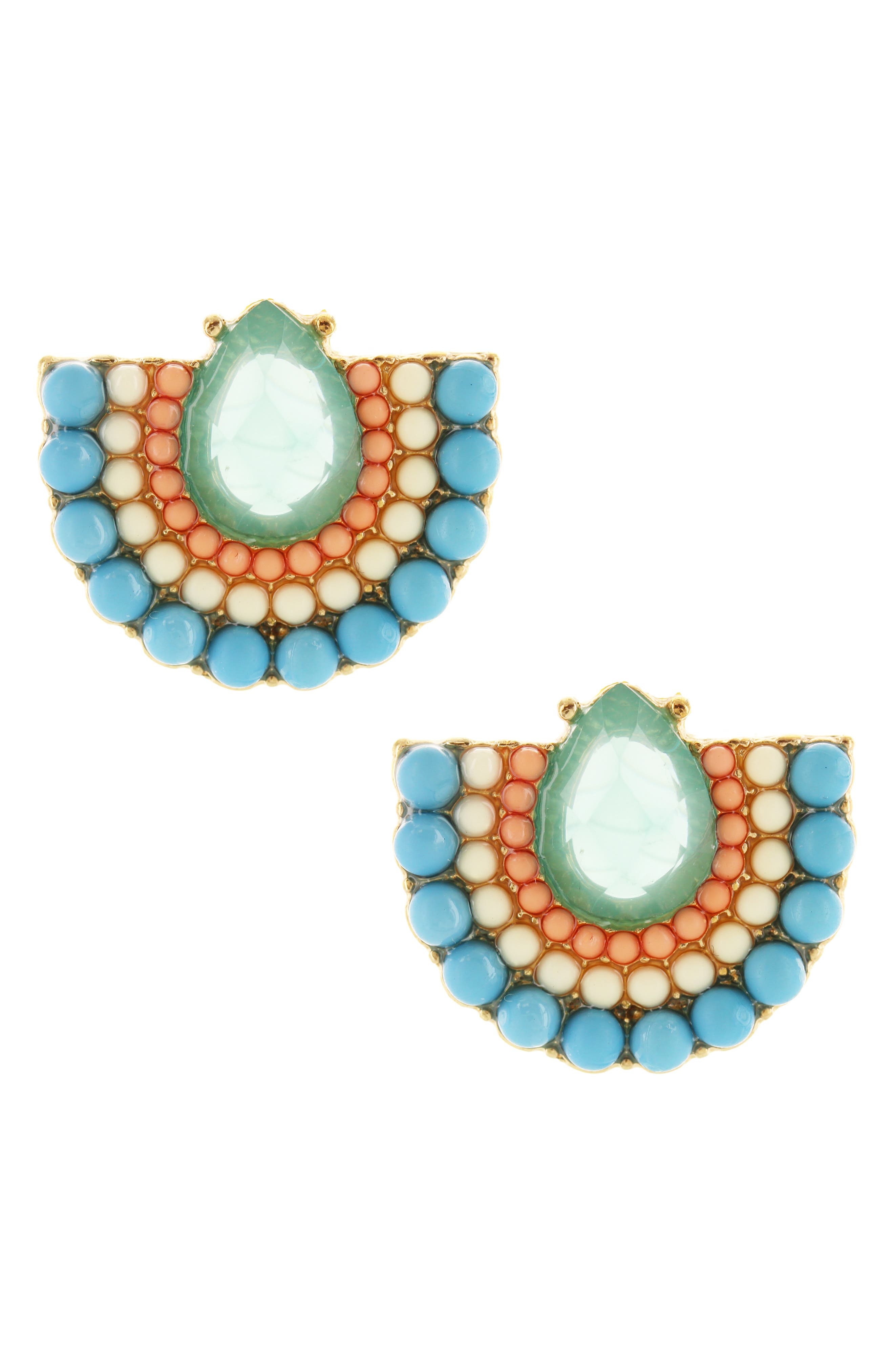 Sea Fan Stud Earrings