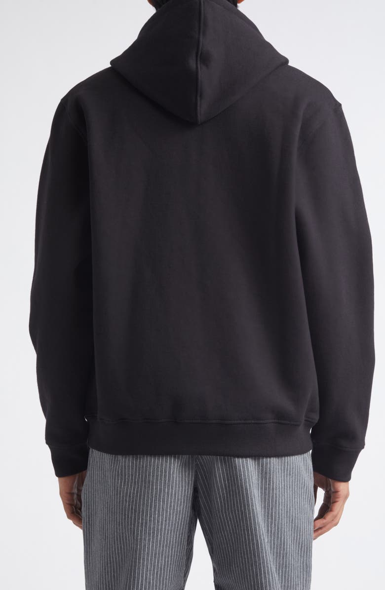 PHIPPS Stud Cotton Blend Fleece Zip Hoodie, Alternate, color, True Black