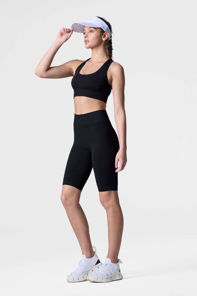 Women's Tech Merino Mid-Support Sports Bra, Alternate, color, Black