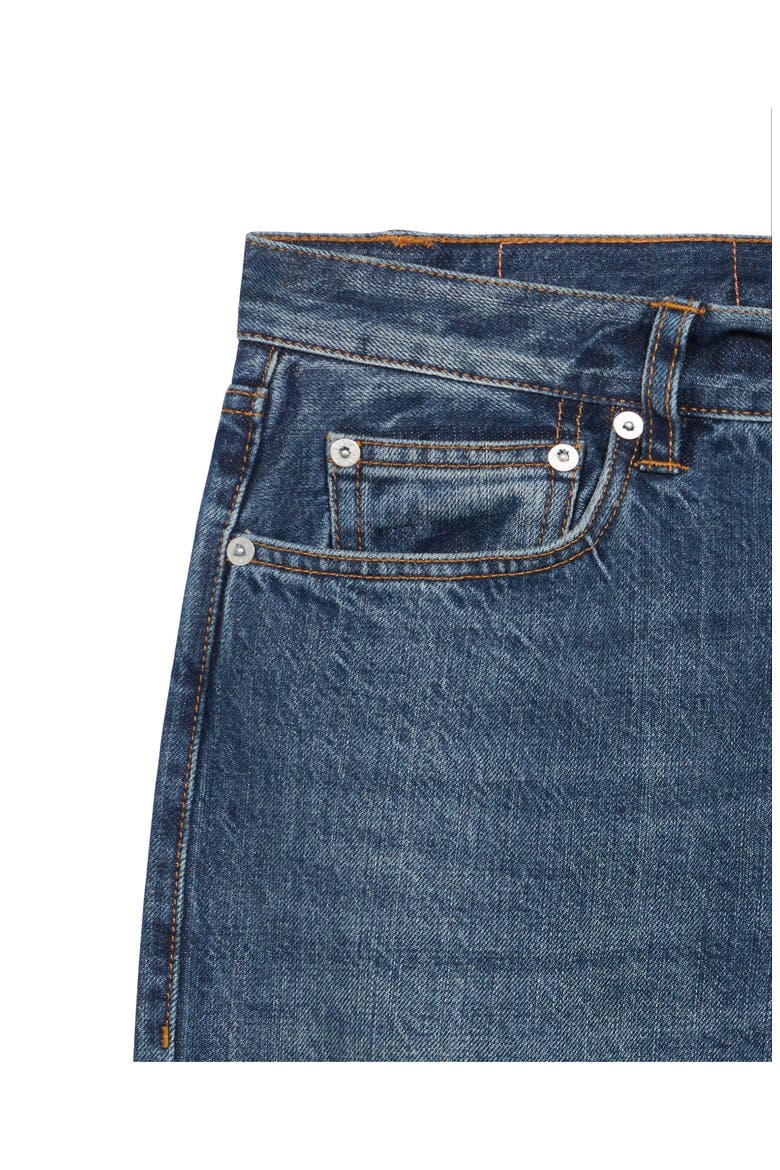 911 Superjohn Japanese Selvedge 5-Pocket High-Waist Denim Pants, Alternate, color, Dark Stone Wash