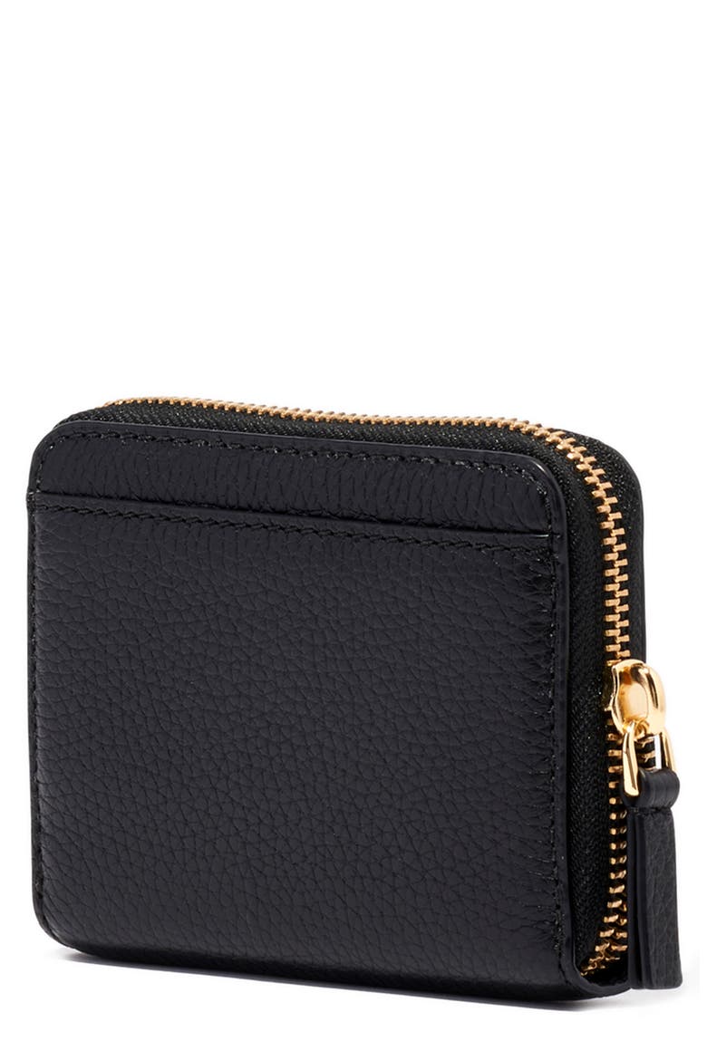 The Zip Around Leather Wallet, Alternate, color, BLACK