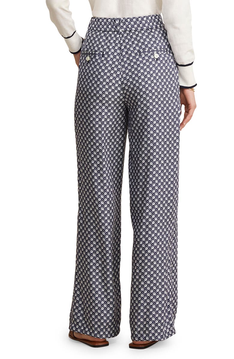 vineyard vines Luxe Floral Silk Blend Straight Leg Pants, Alternate, color, 