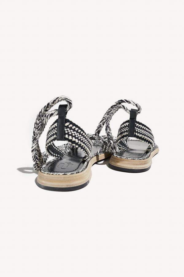 Amambaih Graciela Sandals, Alternate, color, Ivory-Black