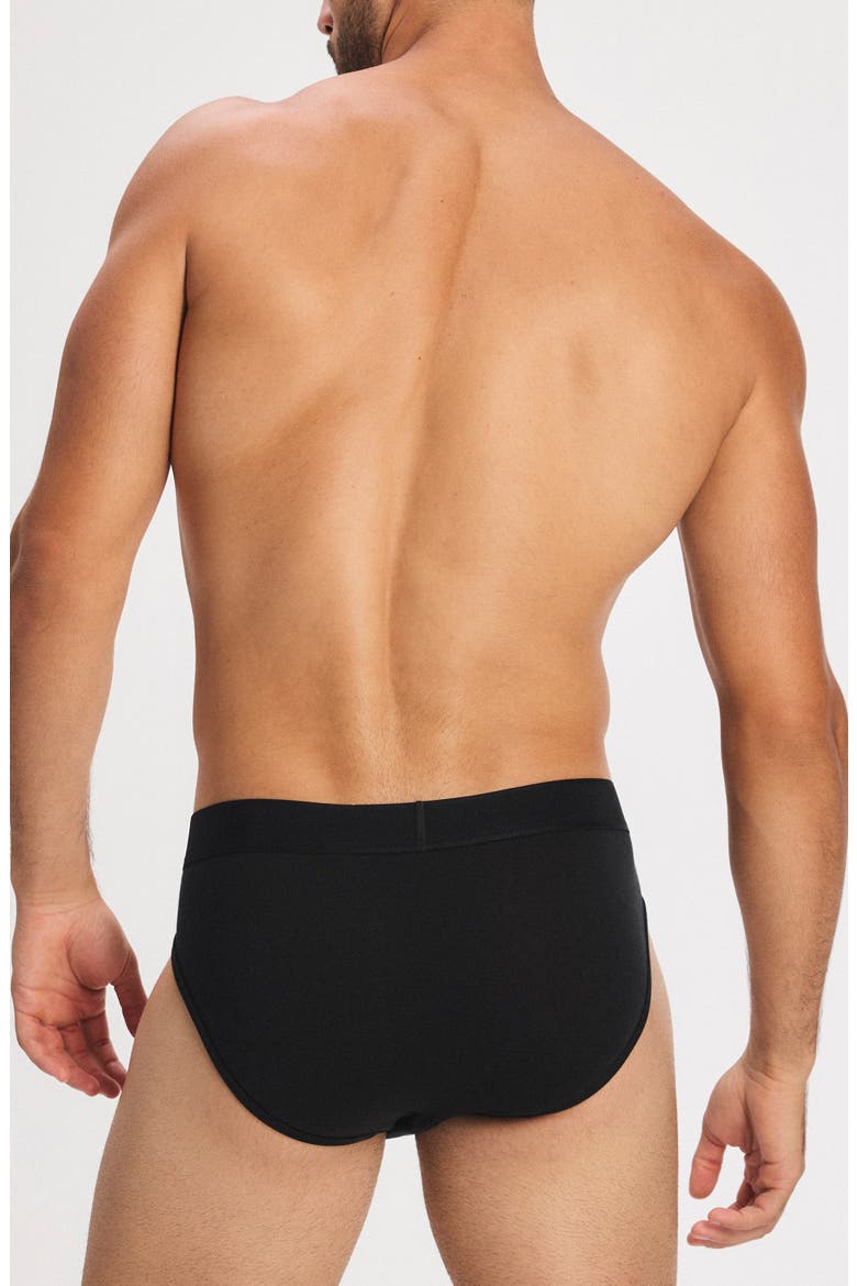 Savage X Cotton Blend Briefs, Alternate, color, BLACK CAVIAR