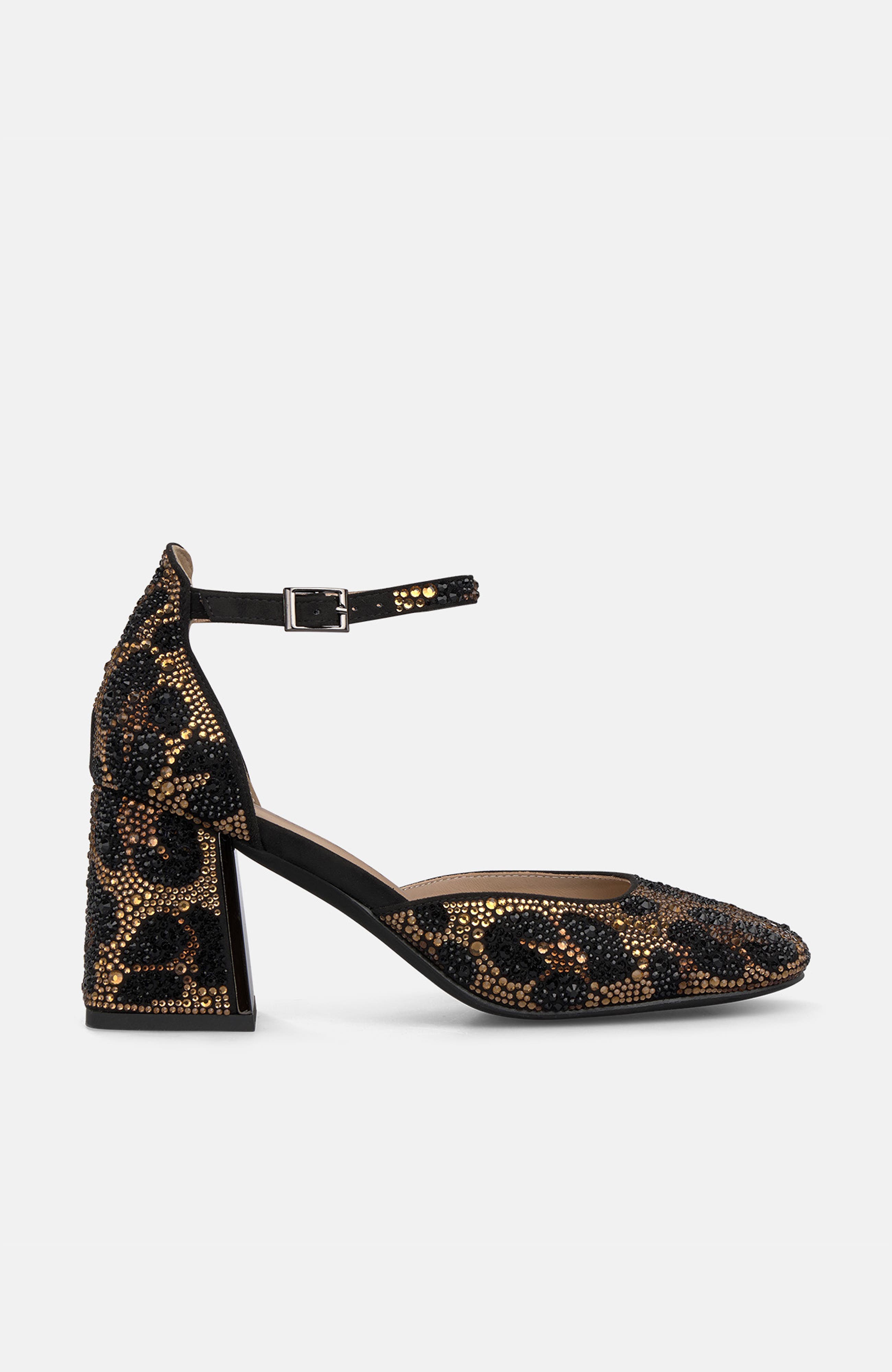 Leopard Shoe with Jewellery, Alternate, color, Leopard Black