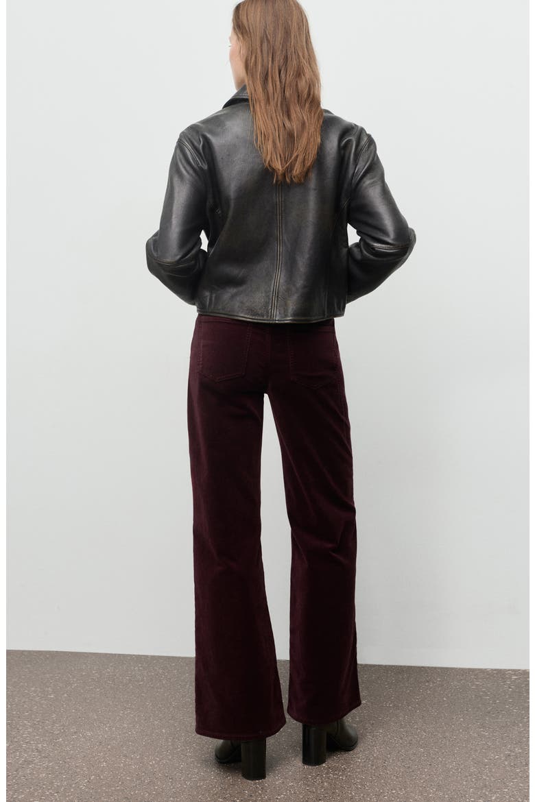 Wide Leg Velvet Jeans, Alternate, color, WINE