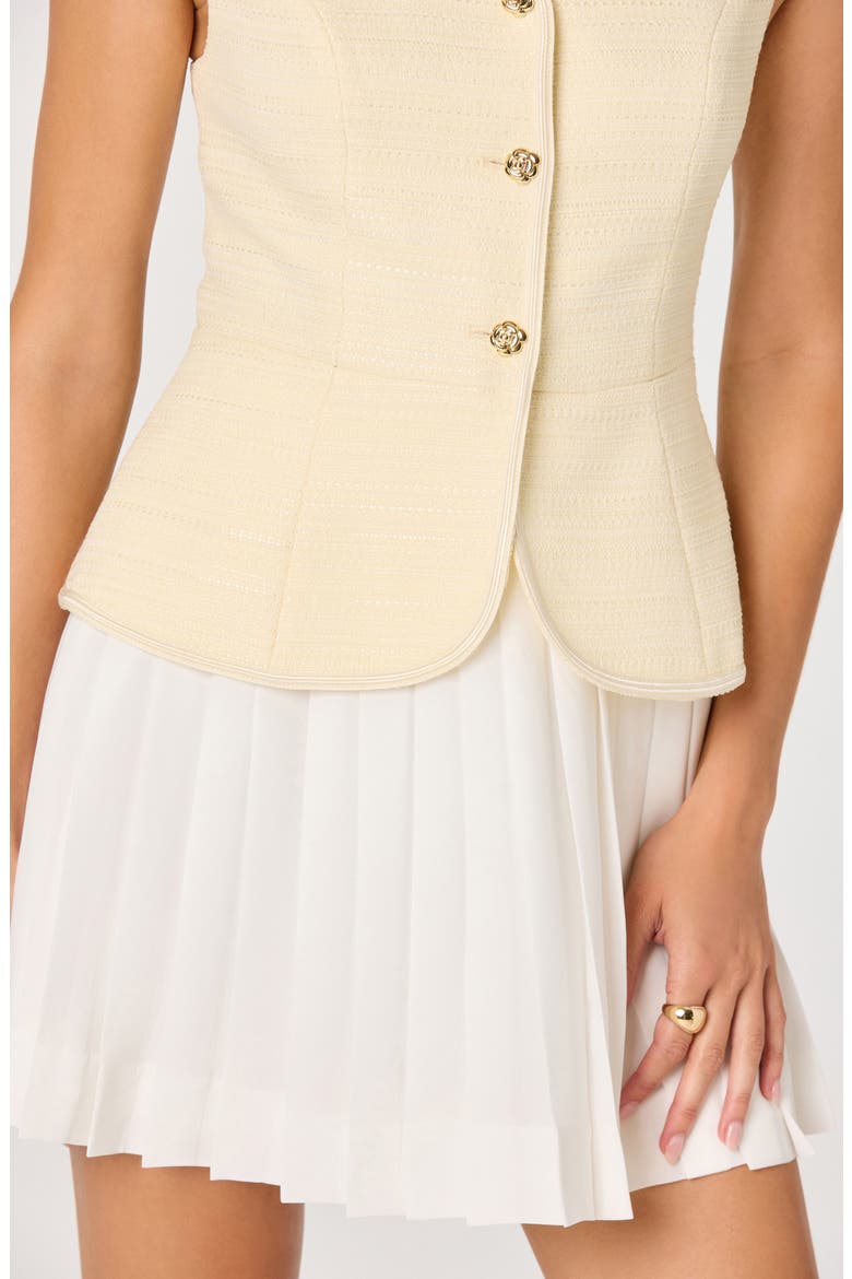 Sheridan Sleeveless Minidress, Alternate, color, LIGHT YELLOW WHITE