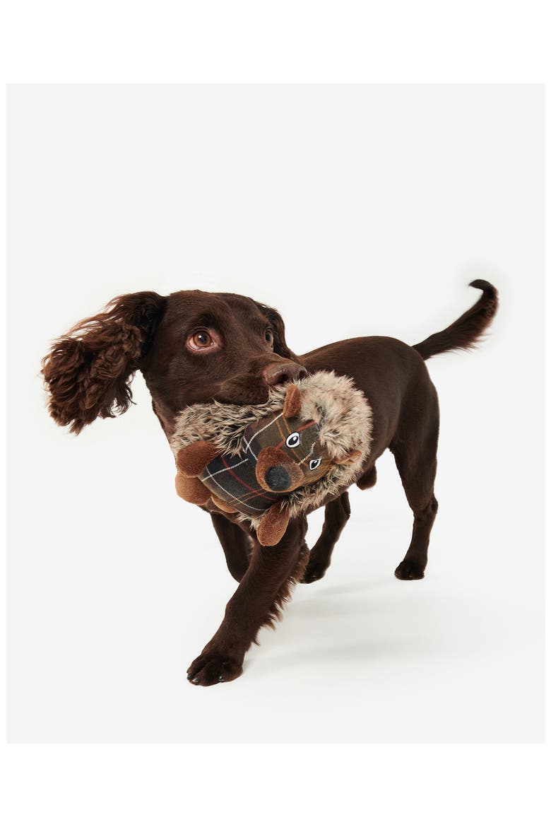 Hedgehog Dog Toy, Alternate, color, BROWN/ TARTAN
