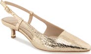 Kenneth Cole New York Martha Snakeskin Embossed Slingback Pump