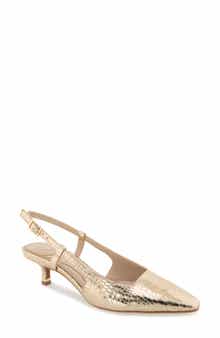 Kenneth Cole Martha Snakeskin Embossed Slingback Pump