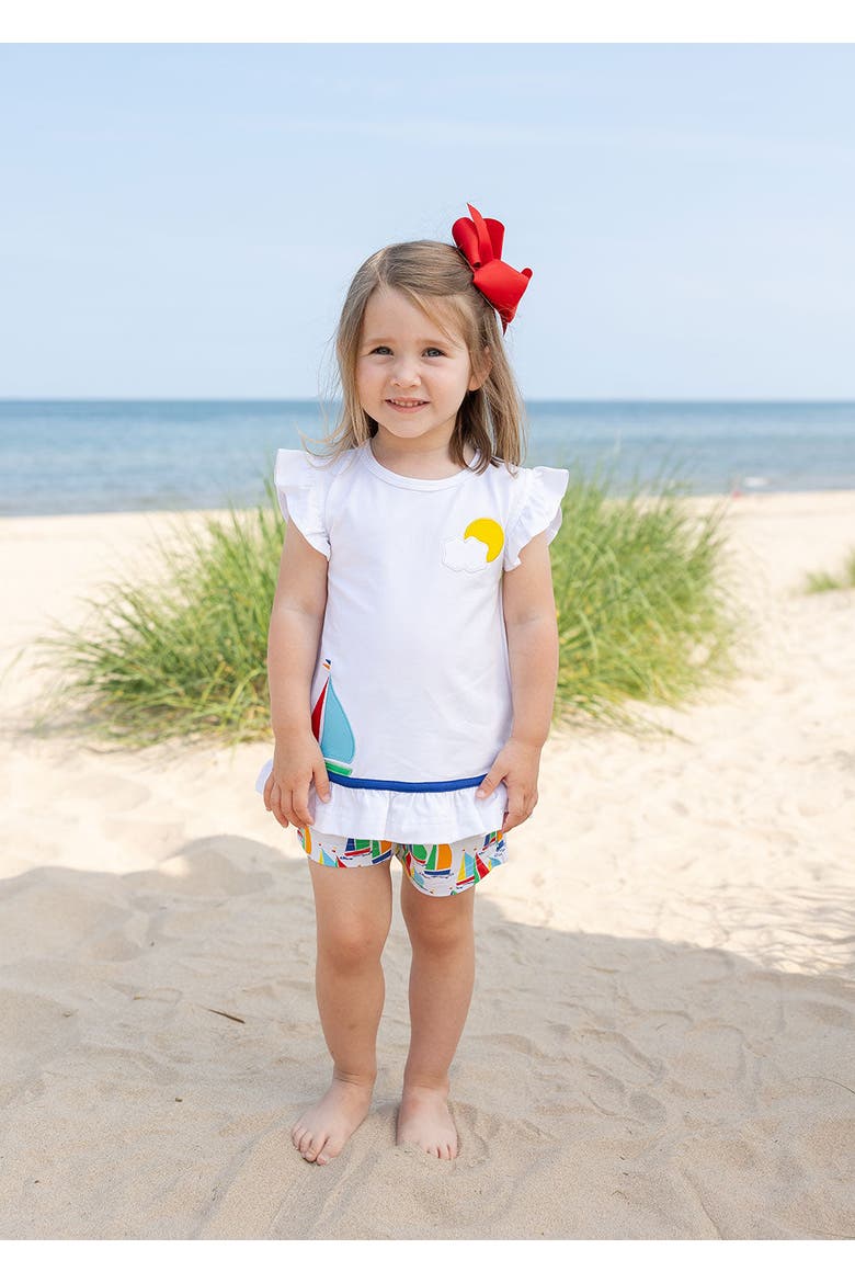 Sailboat Top with Shorts, Alternate, color, White / Multicolor