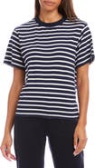 Karen Kane Stripe Cotton T-Shirt