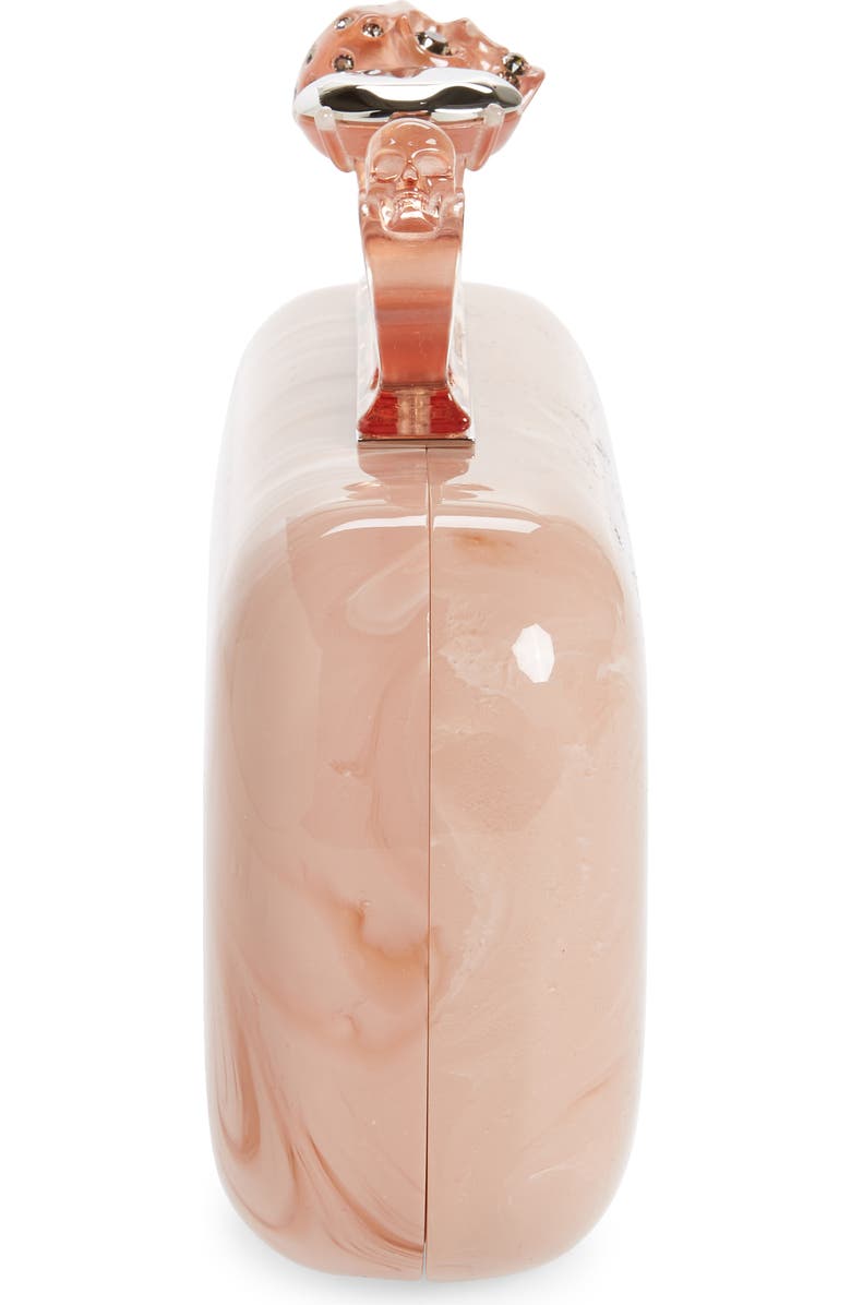 McQueen Alexander McQueen Skull Knuckle Box Clutch, Alternate, color,