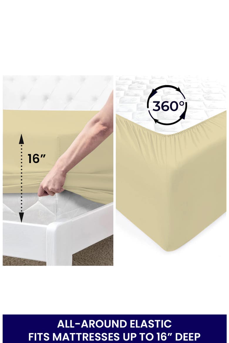 Deep Pocket Microfiber Sheet Set, Alternate, color, CREAM