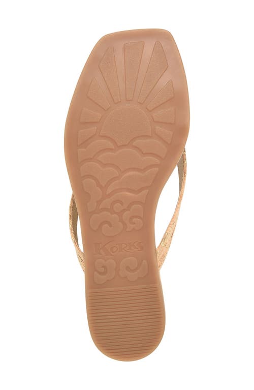 Korks Winnie Flip Flop In Natural Cork