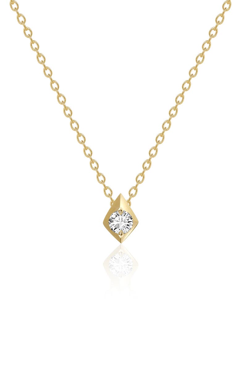 VALANI ATELIER Elegance Diamond Geometric Pendant Necklace, Main, color, 14K Yellow Gold