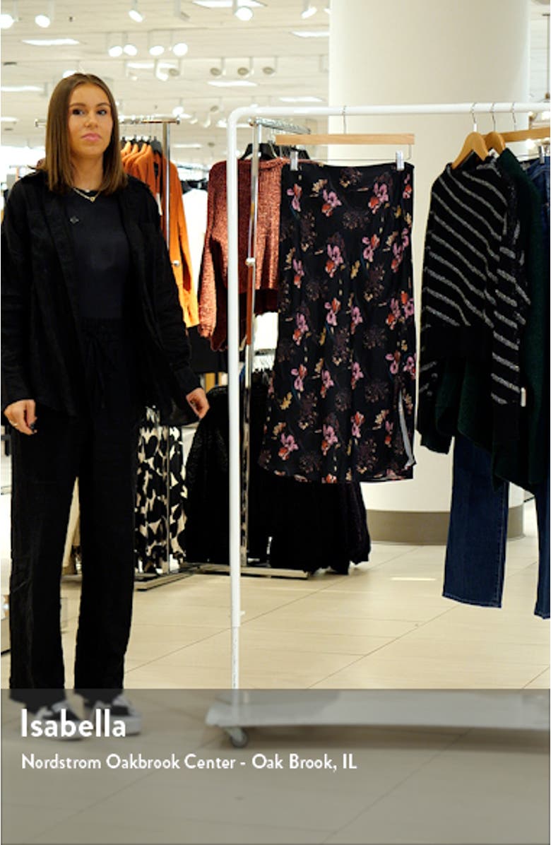 Layton Floral Midi Slip Skirt, sales video thumbnail