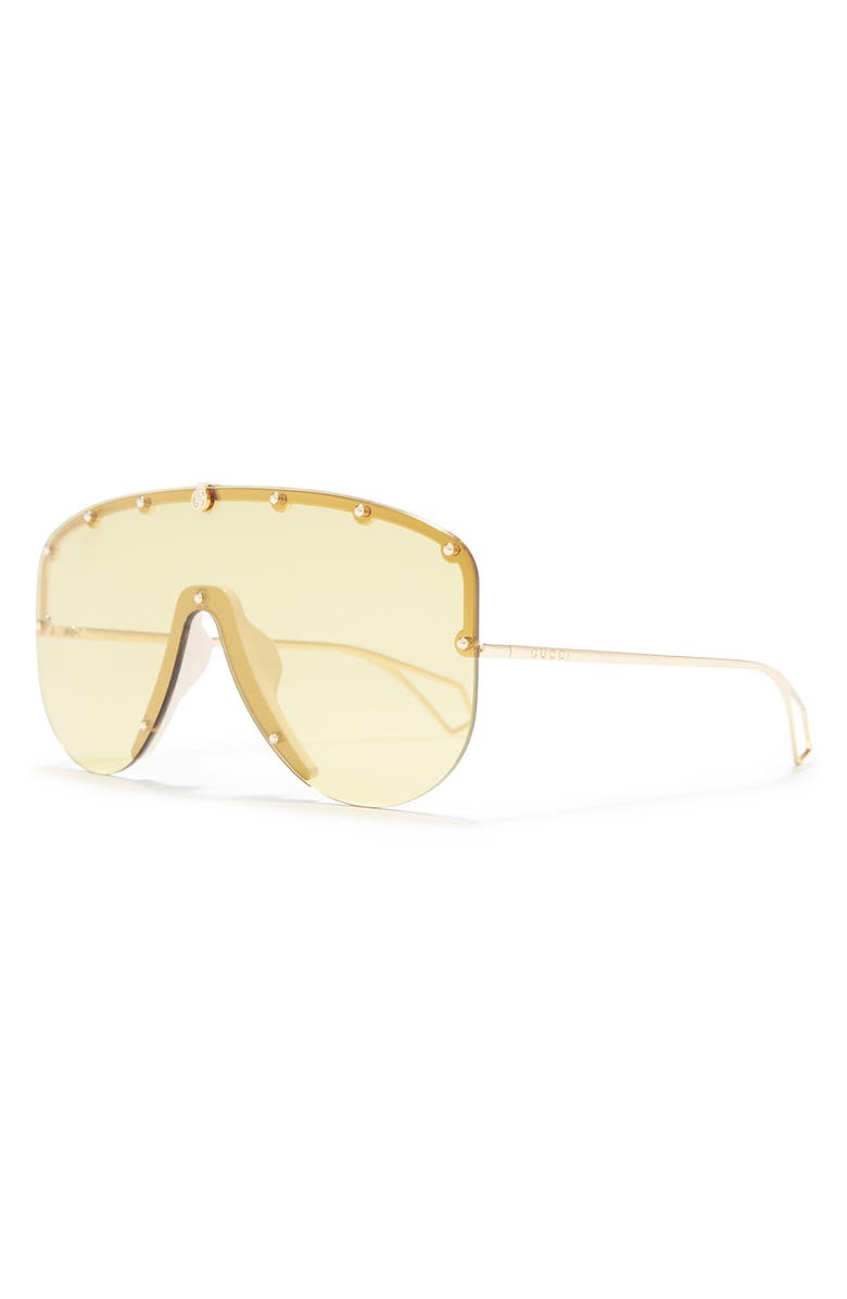 Gucci 99mm Shield Sunglasses, Alternate, color,