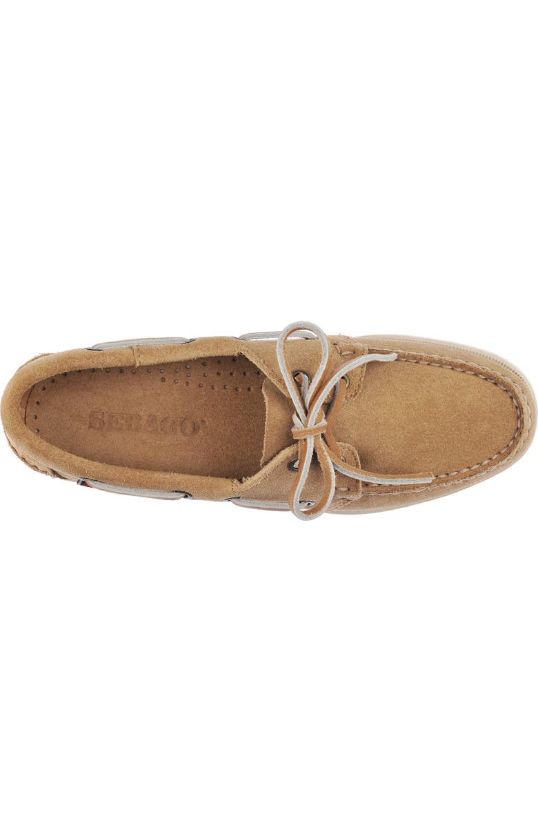 Sebago Portland Roughout Boat Shoes, Alternate, color, Beige Camel