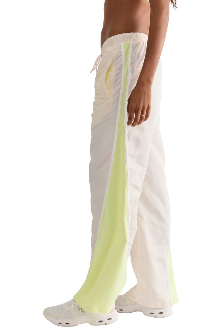 Retro Rider High Waist Straight Leg Performance Pants, Alternate, color, CREAM/ VAPOR LIME