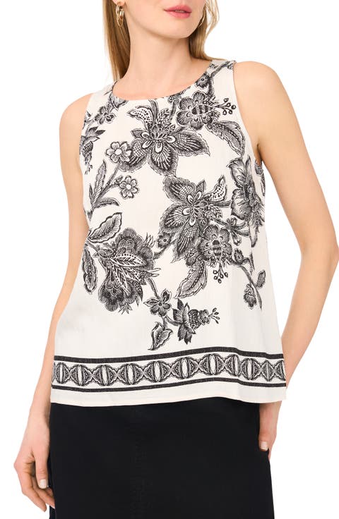 Sleeveless Print Top