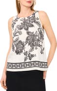Vince Camuto Sleeveless Print Top