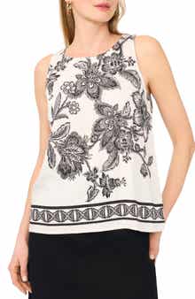 Vince Camuto Sleeveless Print Top