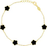 The Lovery Fine Jewelry Onyx Flower Bracelet