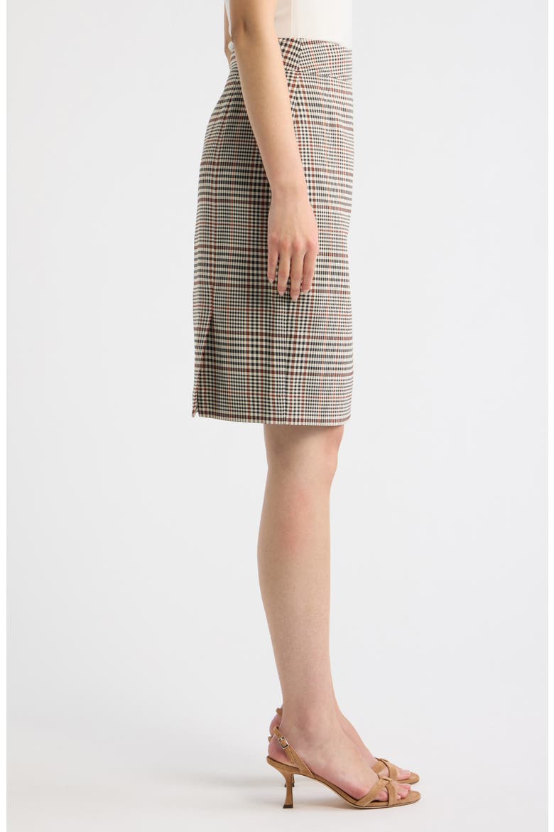 Plaid Pencil Skirt, Alternate, color, TOFFEE BLACK
