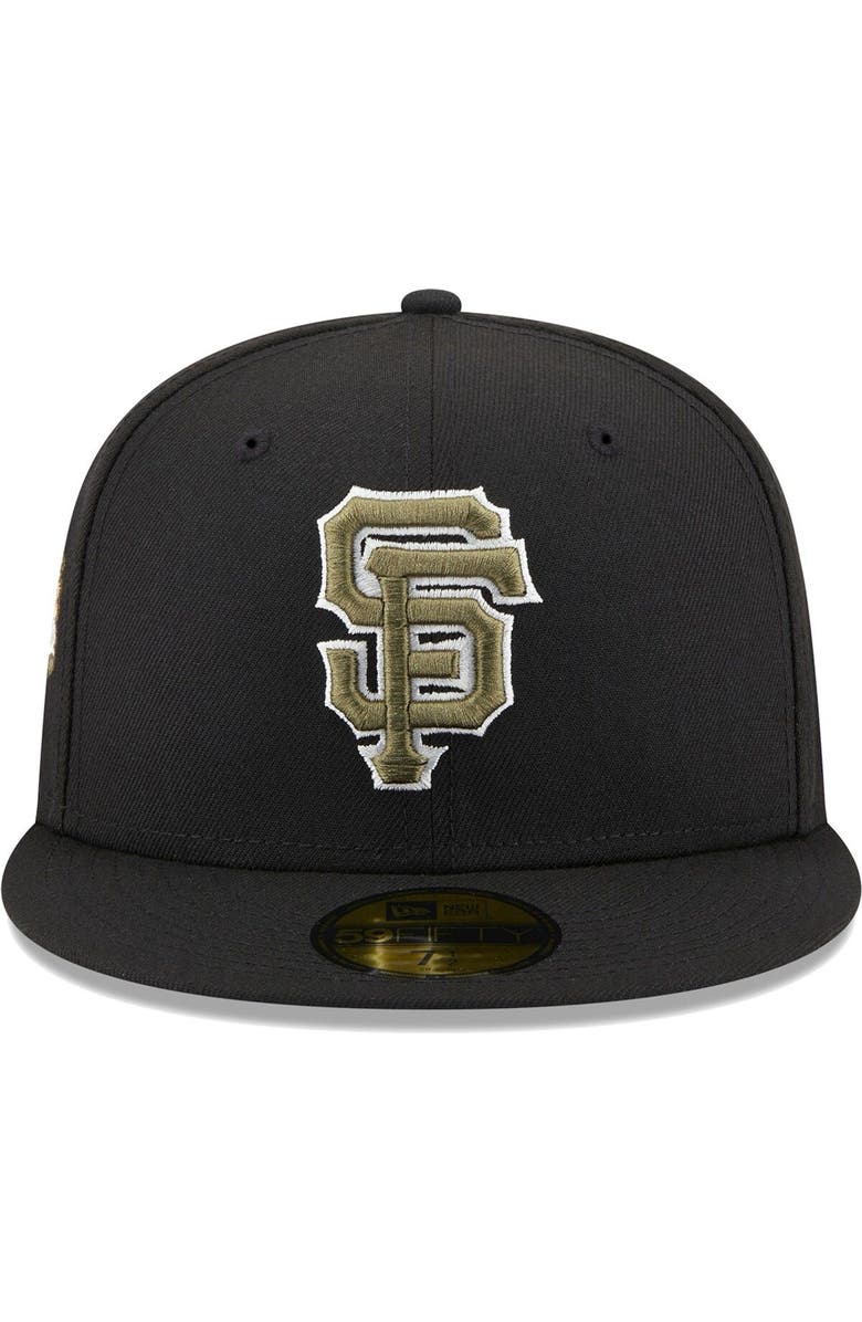New Era Men's New Era Black San Francisco Giants 25th Anniversary Spring Training Botanical 59FIFTY Fitted Hat, Alternate, color, 