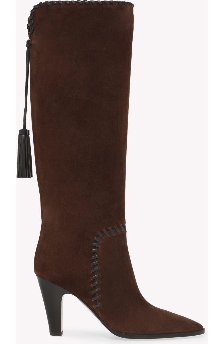 Gianvito Rossi Zaira Boot, Main, color, Brown Suede And Lamb Leather