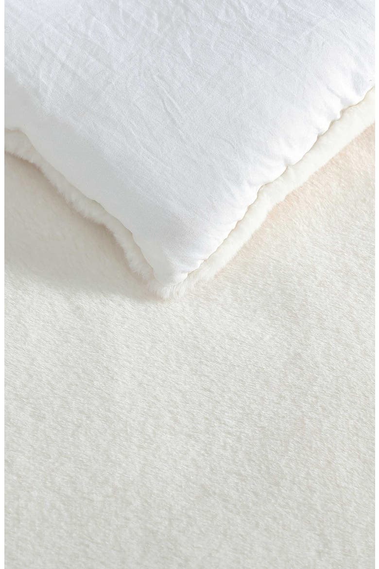 Faux Fur Comforter & Sham Set, Alternate, color, LIGHT BEIGE