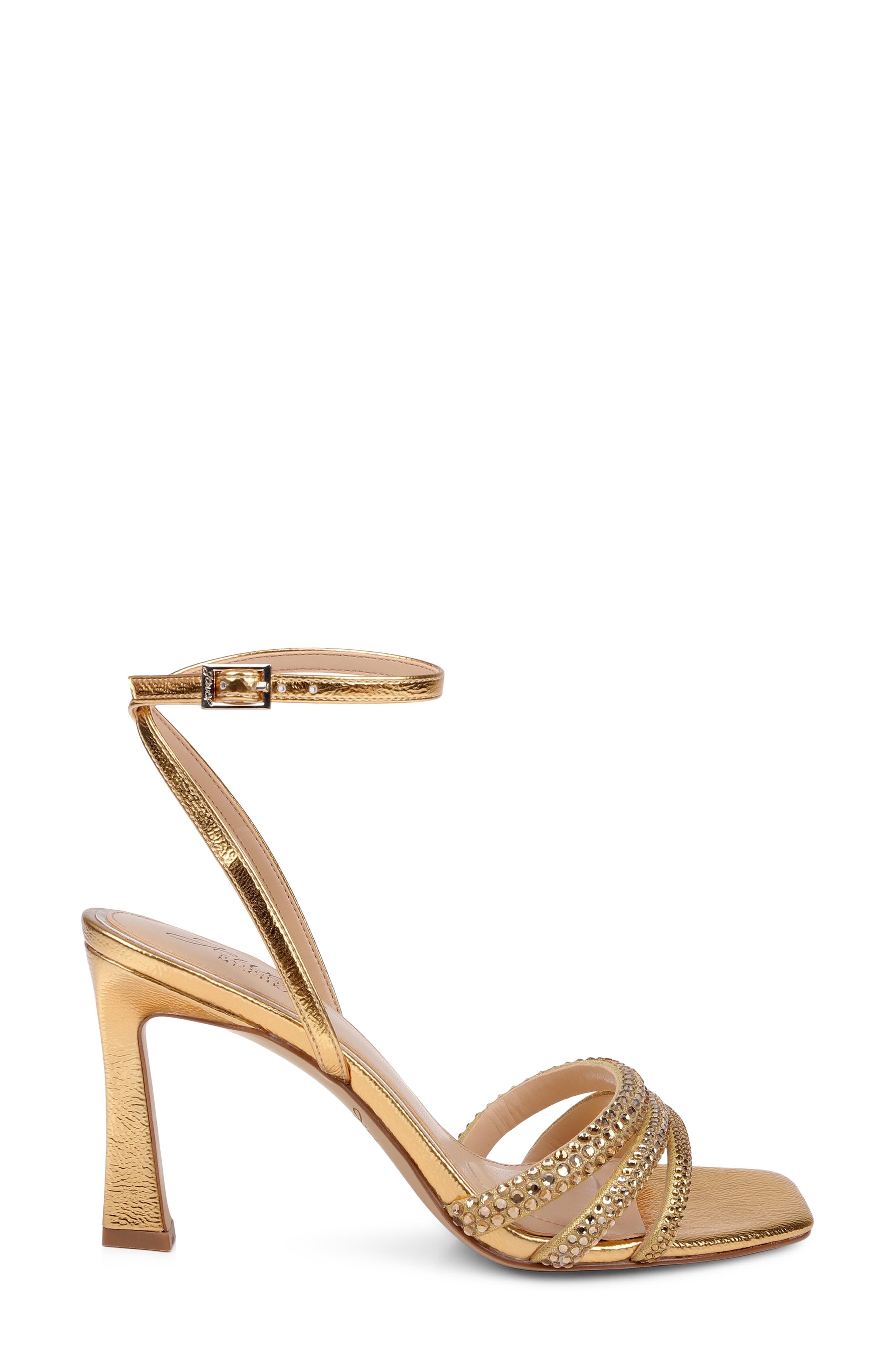 Zimal Ankle Strap Sandal, Alternate, color, GOLD ANTIQUE