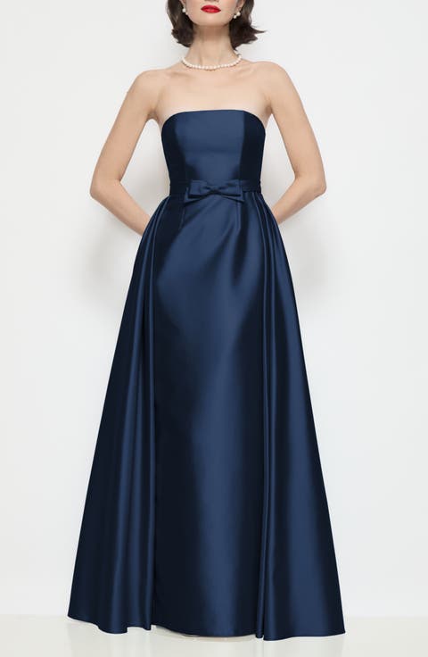 Regine Strapless Matte Satin Gown