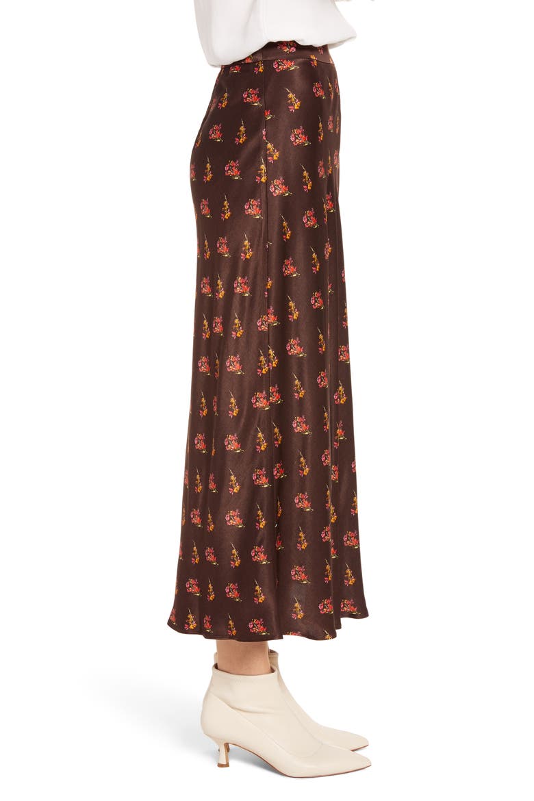 Midi Slip Skirt (Nordstrom Exclusive), Alternate, color, BROWN GANACHE PAINTED BUNDLE.