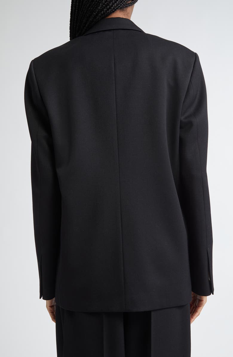 Jil Sander Boxy Tailored Wool Jacket, Alternate, color, Black