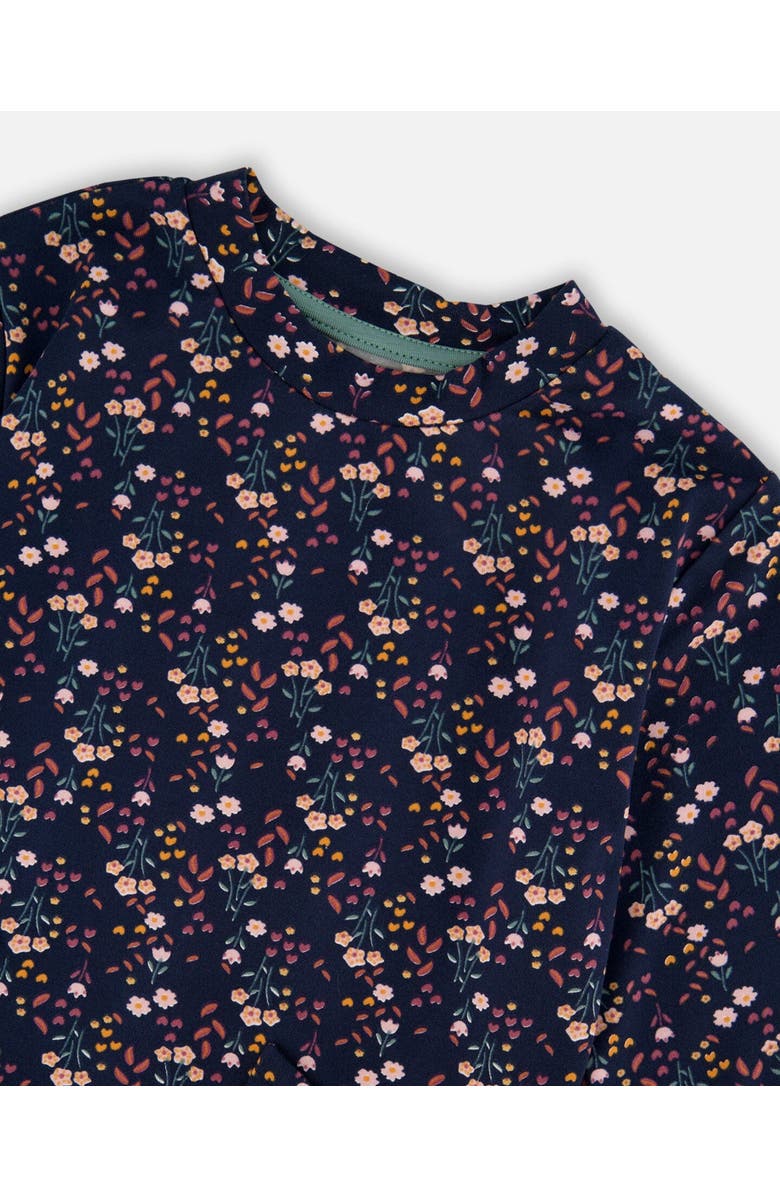 Deux par Deux Tunic and Leggings Set, Alternate, color, Navy Floral