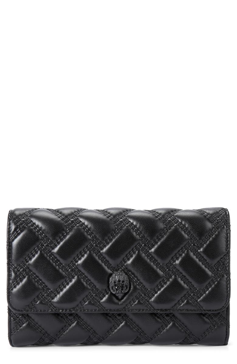 Kurt Geiger London Kensington Quilted Leather Wallet on a Chain, Main, color, 