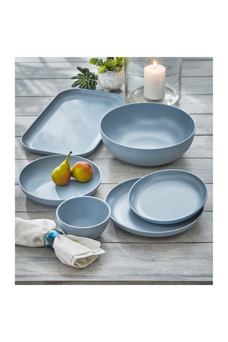 Light Blue Brooklyn Melamine Dinner Plate Dishwasher Safe, Alternate, color, Blue