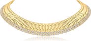 JARDIN Crystal Woven Link Collar Necklace
